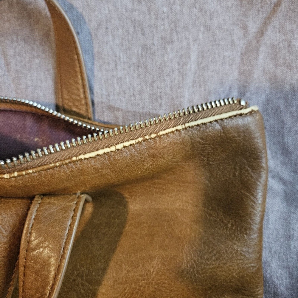 Desigual Brown Vegan Leather Embroidered Backpack Stunning. Clean. - Picture 16 of 16